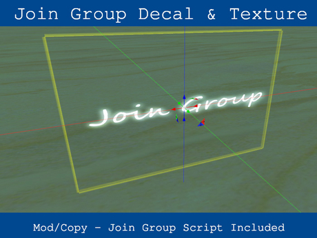 Second Life Marketplace Join Group Decal Join Group Script